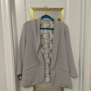 Skies are Blue Gray Scuba Blazer